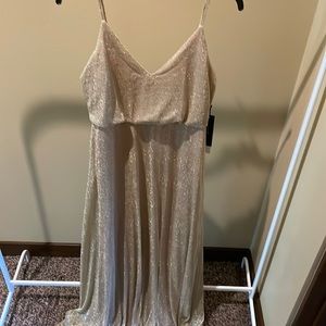 Lulus gold long dress